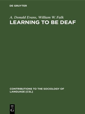 cover image of Learning to be Deaf